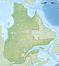 Physical map of Quebec (conic projection)