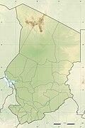 Physical map of Chad