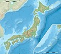 Physical map of Japan with Nansei Islands on a side map