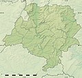 Physical map of the canton of Luxembourg