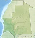 Physical map of Mauritania