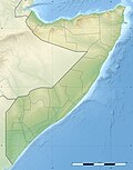 Physical map of Somalia