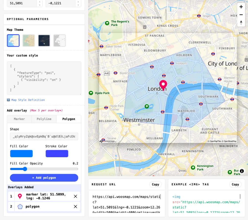 Customize Map Parameters in Real Time